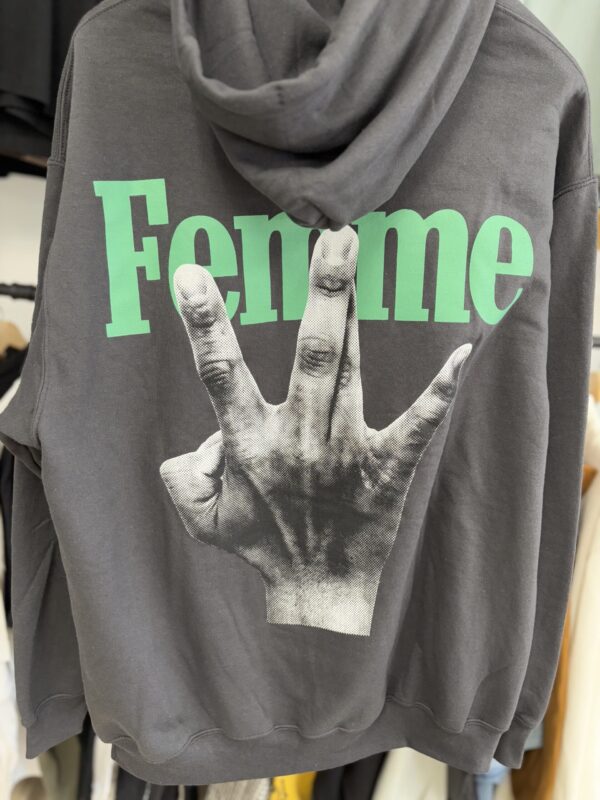 Homme Femme Twisted Fingers Hoodie - Image 8