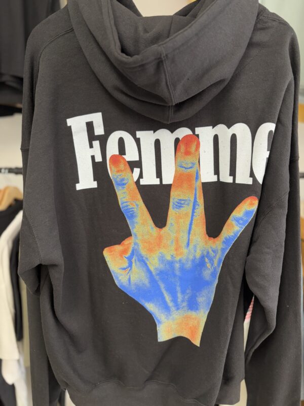 Homme Femme Twisted Fingers Hoodie - Image 4