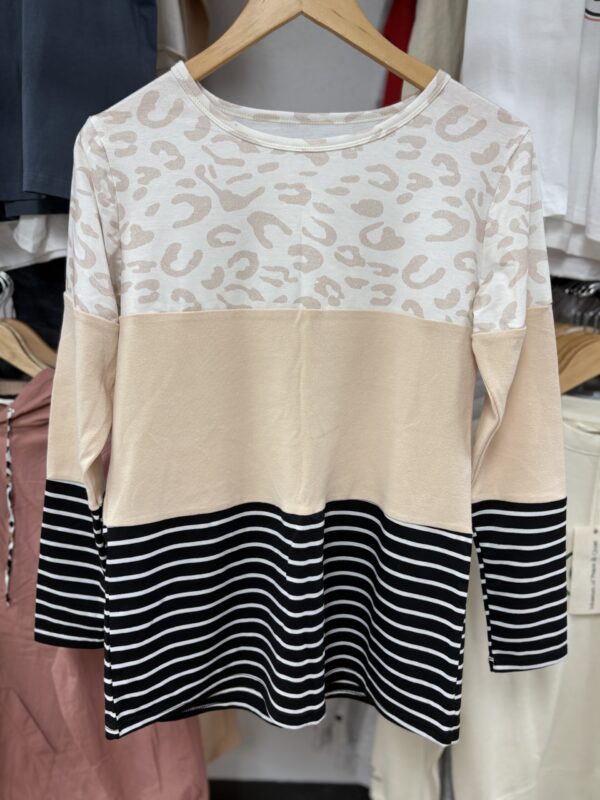 Leopard-Stripe Long Sleeve