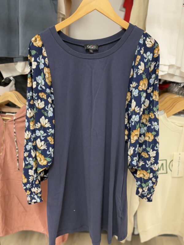 Floral Print Dolman Sleeve Dress